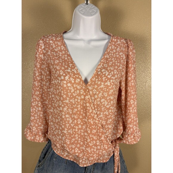 Women’s Free People Frayed Sweater Universal Threads Shorts Peach Floral Print - Picture 10 of 10